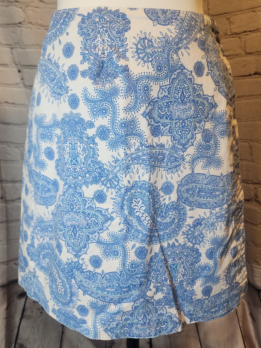 Lilly & Van Blue Paisley Wrap Skirt